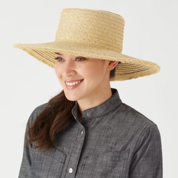 Women's Straw Boater Hat