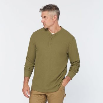 Men's 40 Grit Standard Fit Thermal Henley