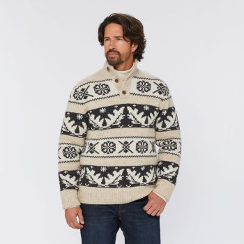 Men's Shetland Wool Fair Isle Mock