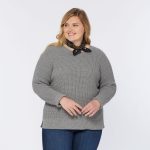Women's Plus Heritage Waffle Stitch Crew Sweater