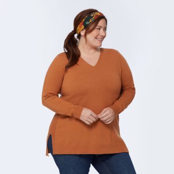 Women's Plus Shiftless V-Neck Tunic Sweater