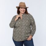 Women's Plus Printmaker Cotton Poplin Tunic