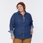 Women's Plus Denim Shirt