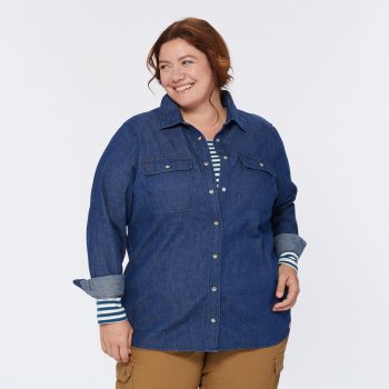 Women's Plus Denim Shirt